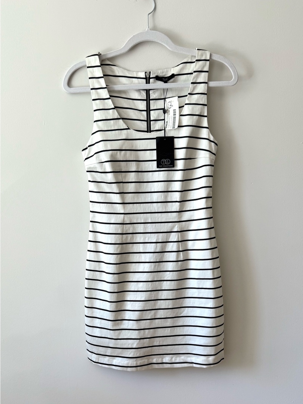 Tart Collections NWT Black White Stripe Stretch Dress Size S